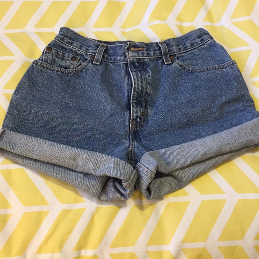 Vintage high rise denim shorts